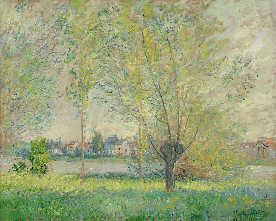 The Willows Painting by Claude Monet