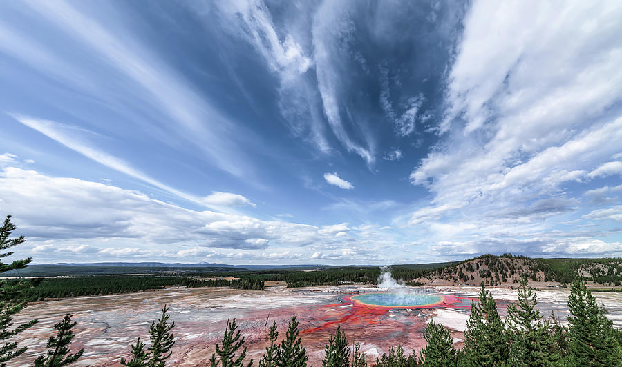 The World Famous Grand Prismatic Spring in Yellowstone National  #3 Photograph by Alex Grichenko