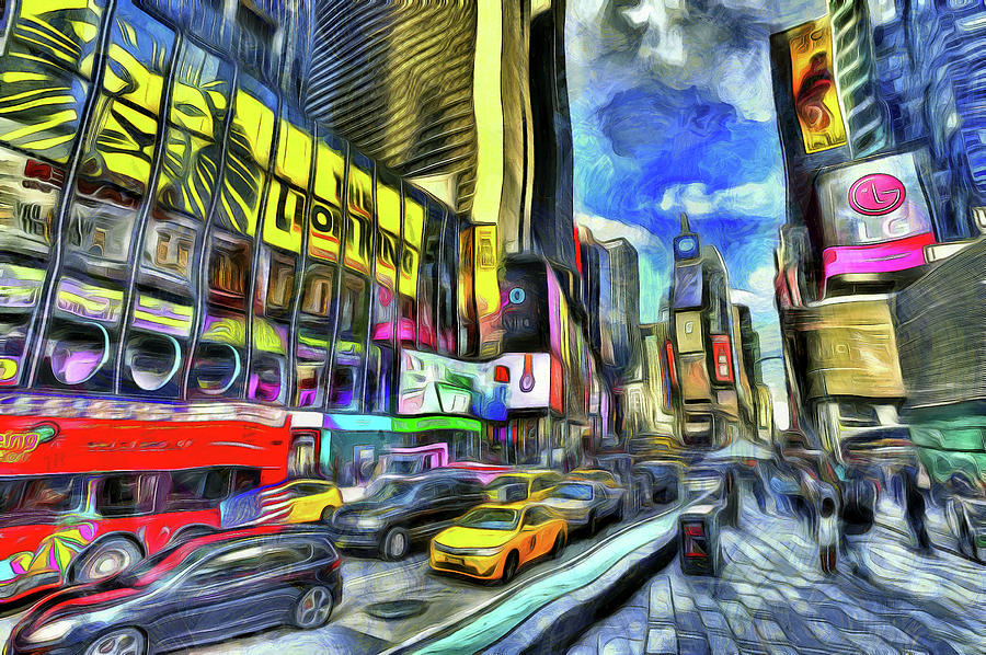 Times Square New York Art #3 Photograph by David Pyatt