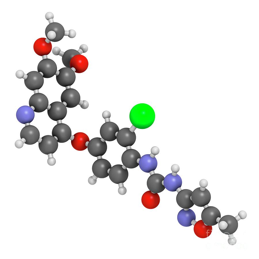 Tivozanib Cancer Drug Molecule Photograph by Molekuul/science Photo ...