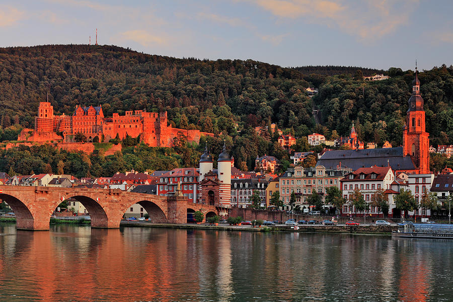 Town & River, Heidelberg, Germany #3 Digital Art by Riccardo Spila