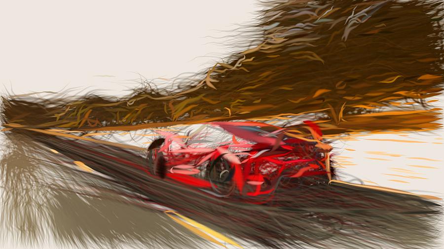 Toyota FT 1 Drawing #4 Digital Art by CarsToon Concept