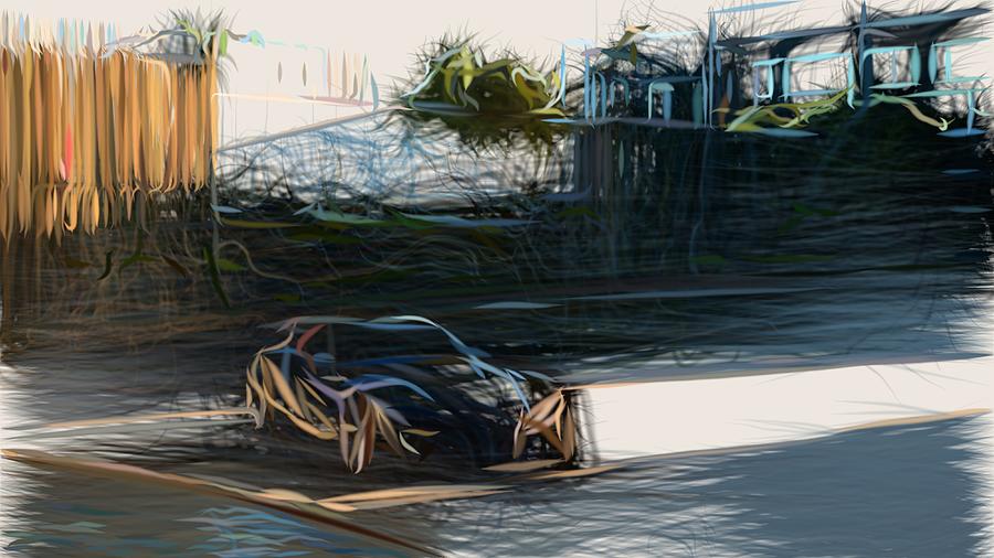 Toyota FT 1 Graphite Drawing #4 Digital Art by CarsToon Concept
