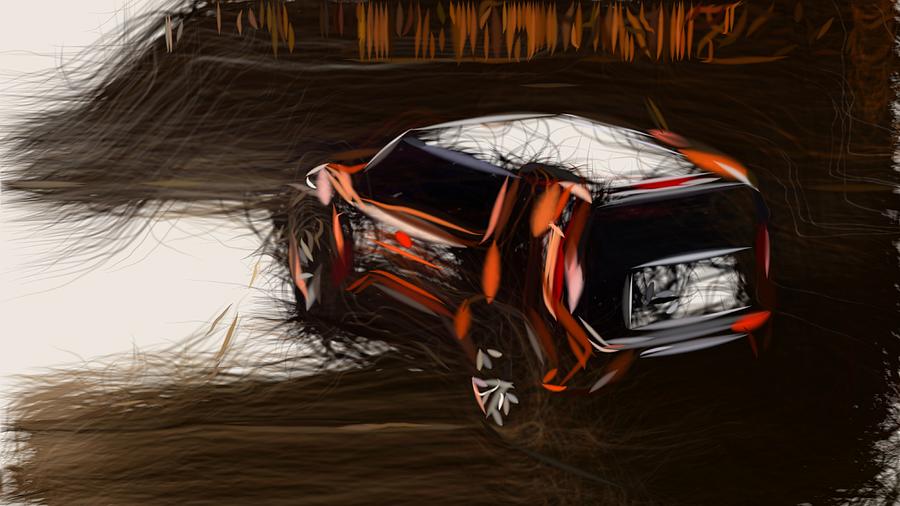 Toyota FT 4X Drawing #4 Digital Art by CarsToon Concept