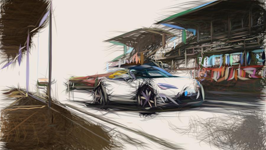 Toyota GT86 TRD Drawing #4 Digital Art by CarsToon Concept