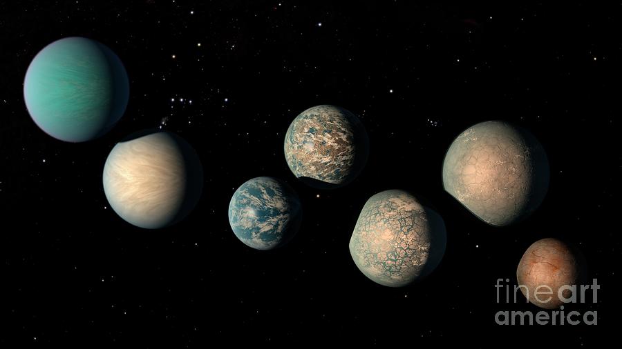 Trappist-1 Planetary System #3 Photograph by Nasa/science Photo Library