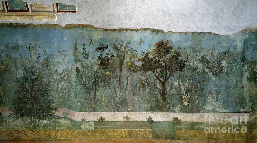 Tree Painting - Trompe Loeil Garden From The Villa Of Livia, 40-20 Bc by Roman
