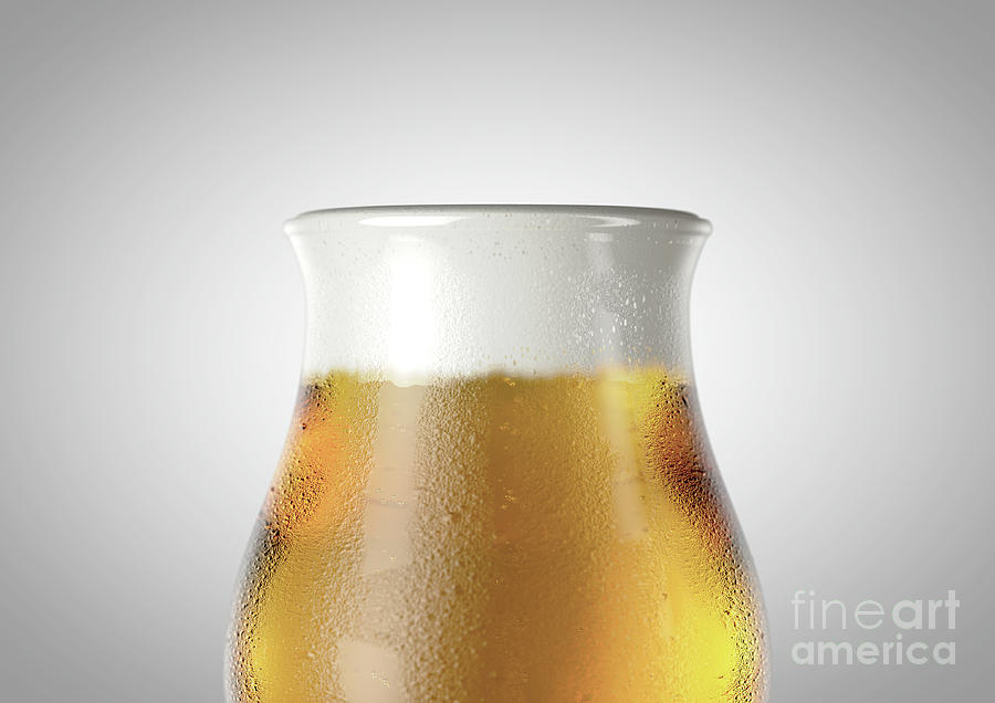 Beer Digital Art - Tulip Beer Pint #3 by Allan Swart
