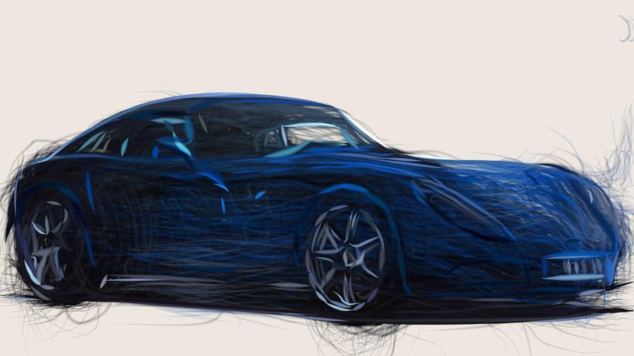 TVR T350C Draw #3 Digital Art by CarsToon Concept