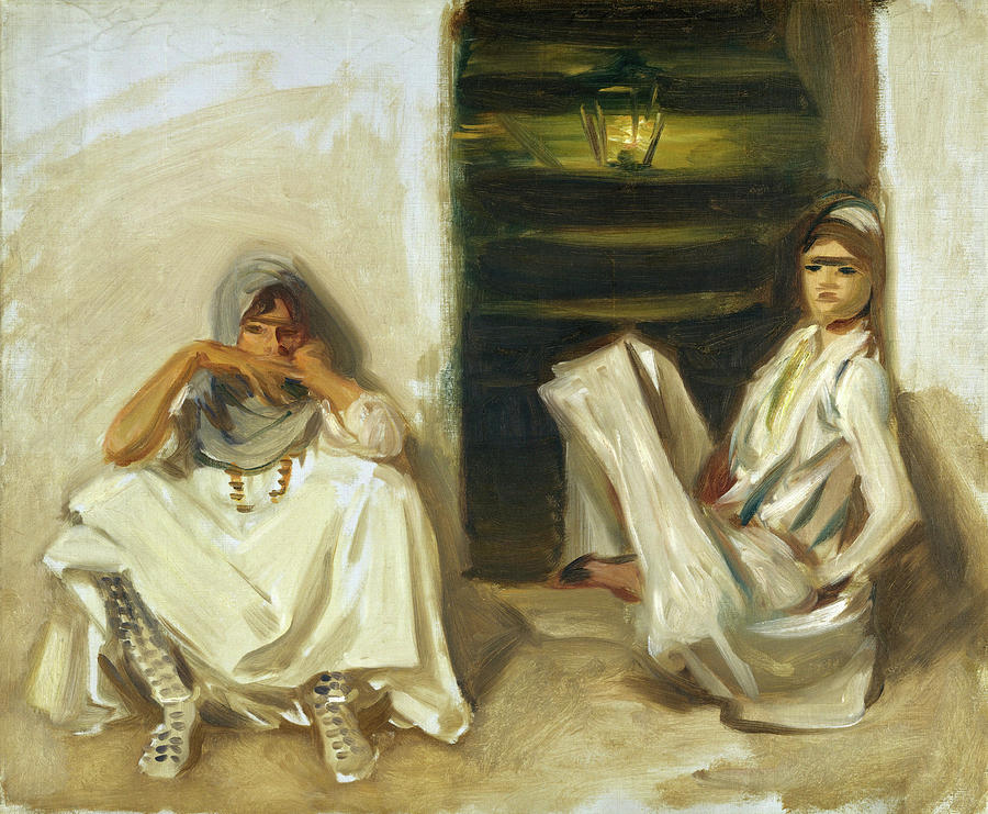 John Singer Sargent Painting - Two Arab Women. #3 by John Singer Sargent