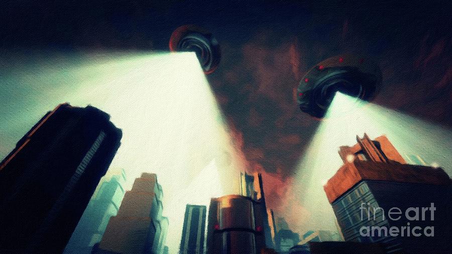 Ufo Invasion Painting