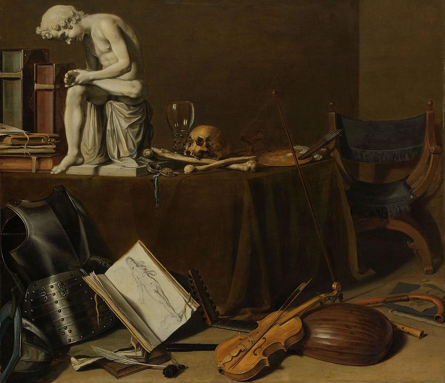 Vanitas Still Life with the Spinario. #3 Painting by Pieter Claesz