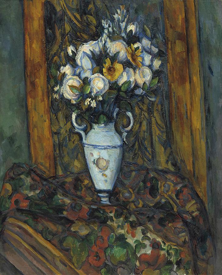 Vase Of Flowers Painting by Paul Cezanne Vase Of Flowers Painting by Paul Cezanne