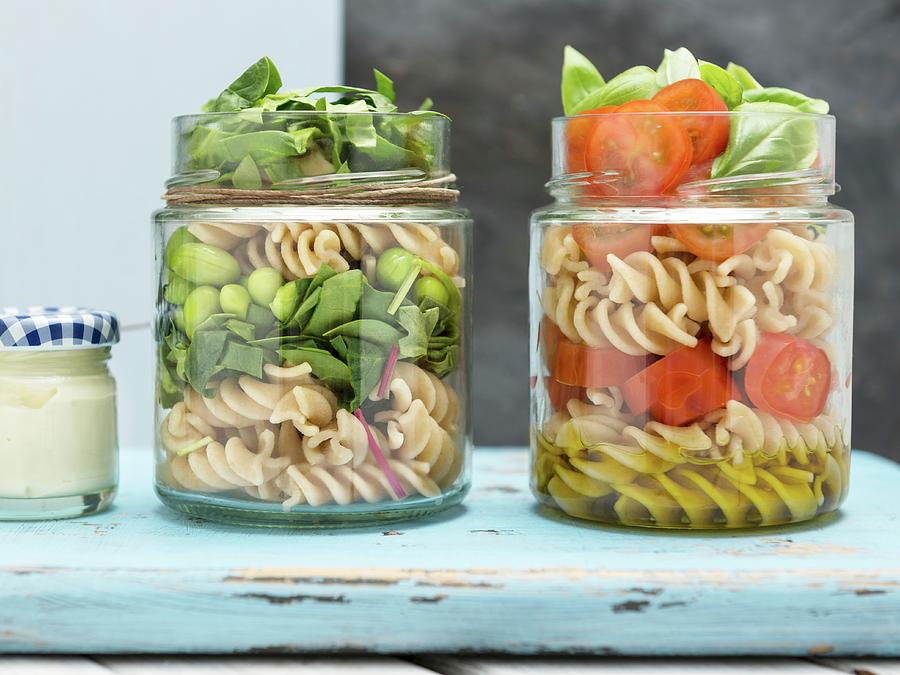 Vegan Pasta Salad In A Jar #3 Photograph by Komar
