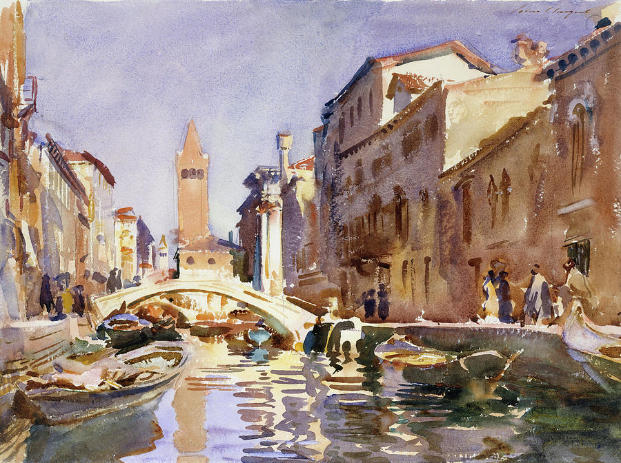 John Singer Sargent Painting - Venetian canal. #3 by John Singer Sargent