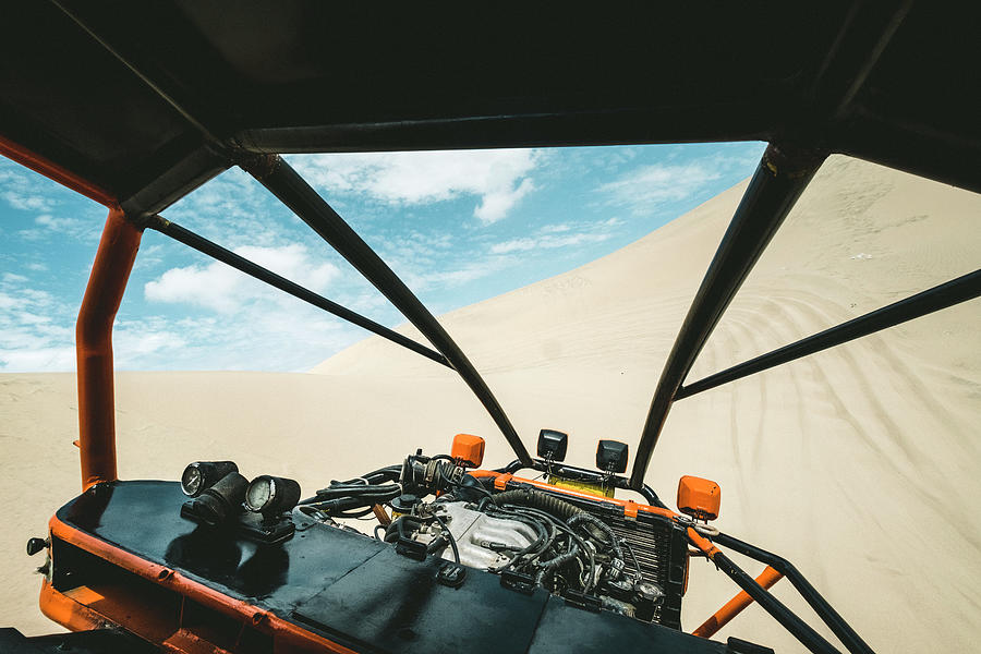 Summer Photograph - View From A Sand Buggy In The Desert Against A Blue Sky #3 by Cavan Images