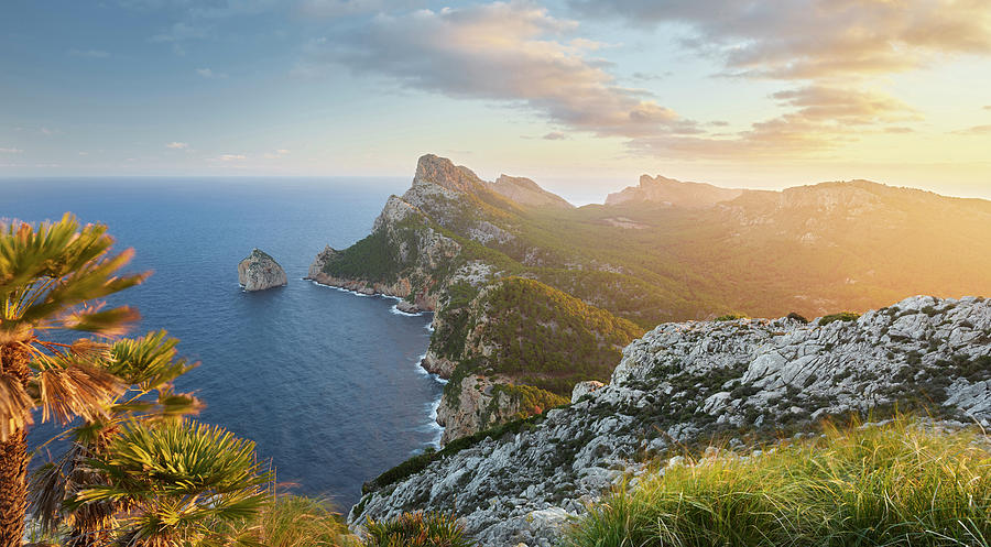 View To The Formentor Peninsula From The Talaia Dalbercutx, Mallorca, Balearic Islands, Spain #3 Photograph by Rainer Mirau