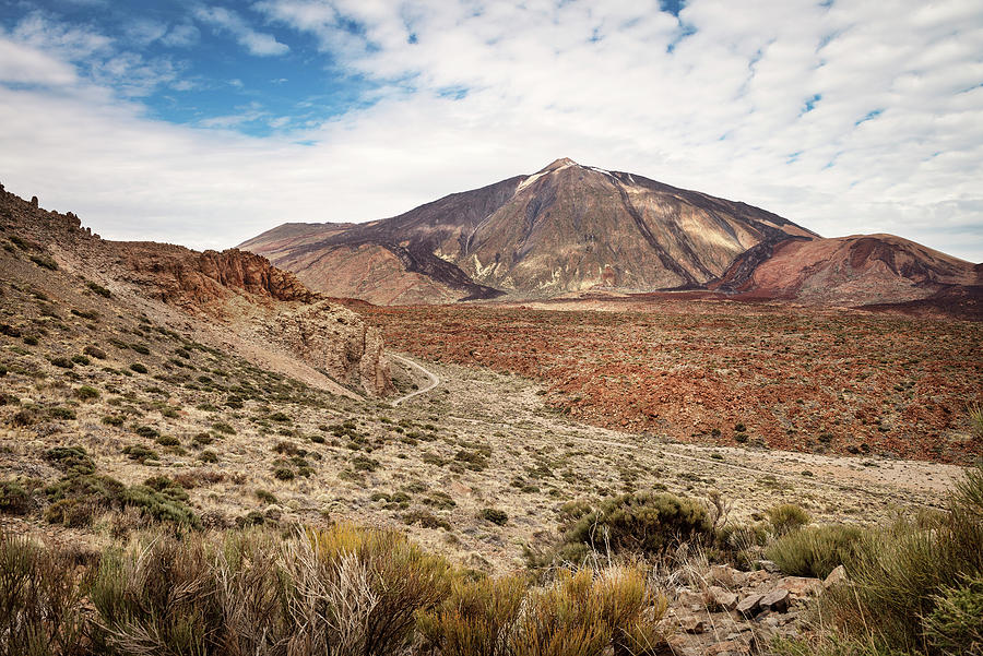 View Towards Teide Peak With Crater, Teide Volcano, National Park, Tenerife, Canary Islands, Spain #3 Photograph by Gnther Bayerl