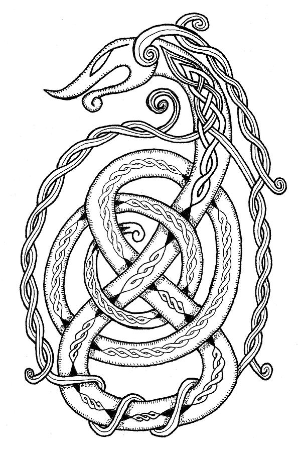 Viking Dragon #3 Drawing by Chris Hill - Fine Art America
