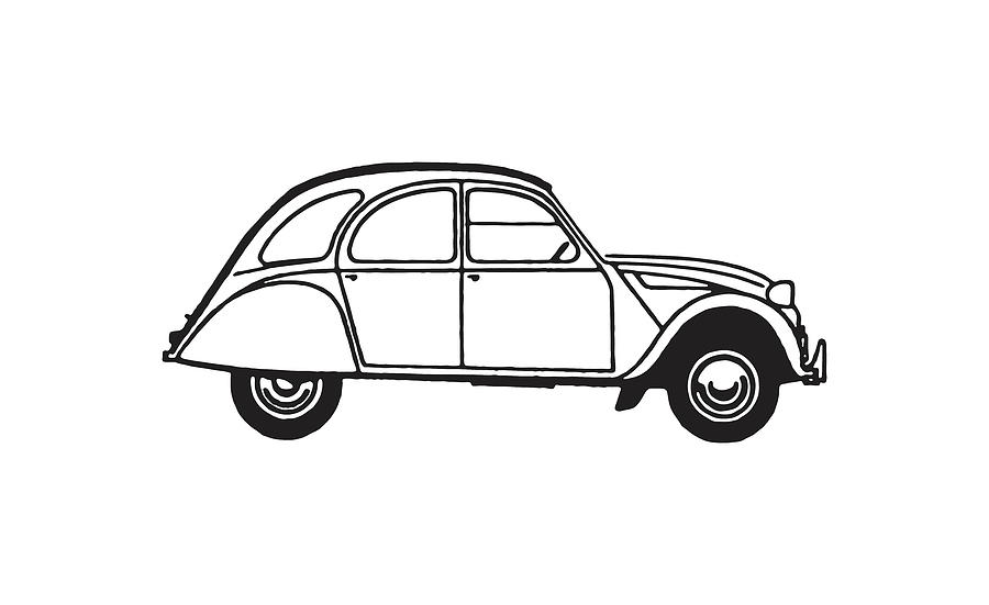 Volkswagen Beetle Drawing by CSA Images - Fine Art America