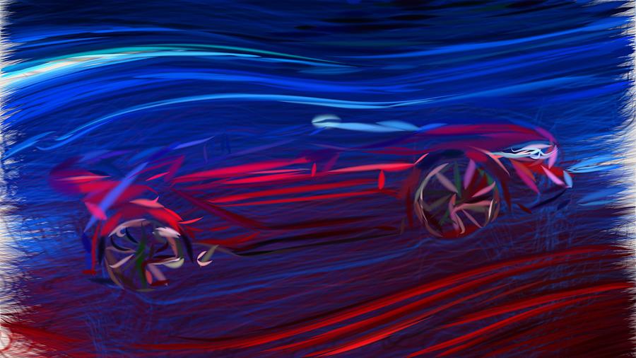 Volkswagen GTI Roadster Drawing #4 Digital Art by CarsToon Concept