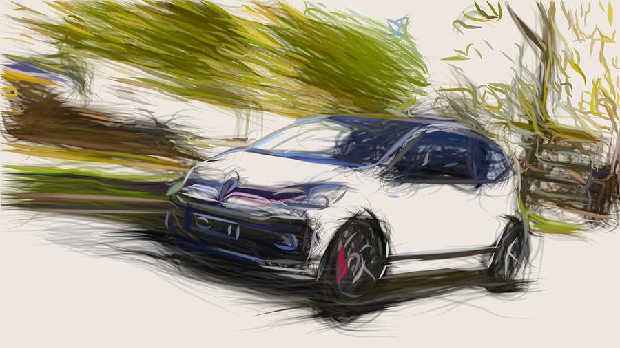 Volkswagen Up GTI Drawing #4 Digital Art by CarsToon Concept