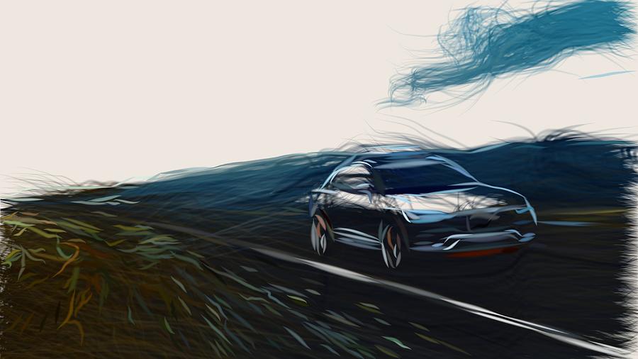 Volvo XC Coupe Drawing #4 Digital Art by CarsToon Concept
