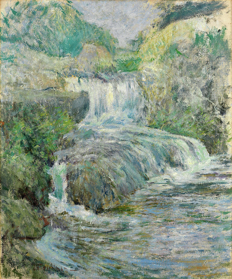 Waterfall. Painting by John Henry Twachtman