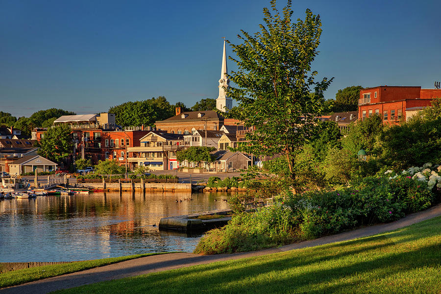 Waterfront, Camden, Maine Digital Art by Claudia Uripos - Pixels