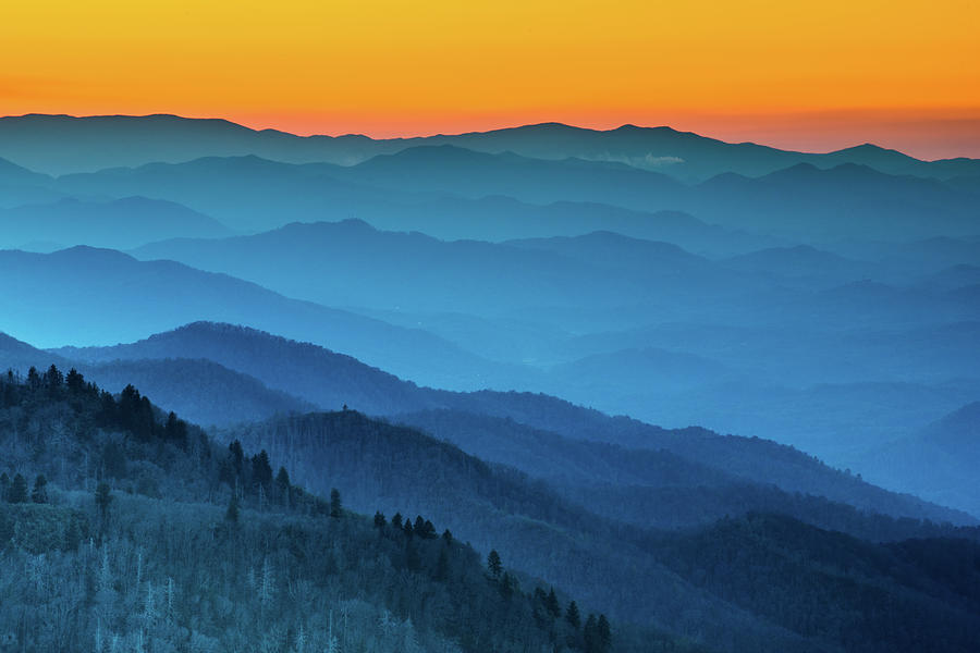 Waterrock Knob Sunset Photograph by David Simchock | Fine Art America