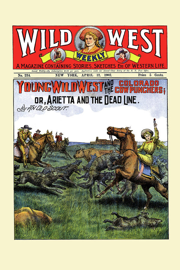 Wild West Weekly #3 Painting by Frank Tousey