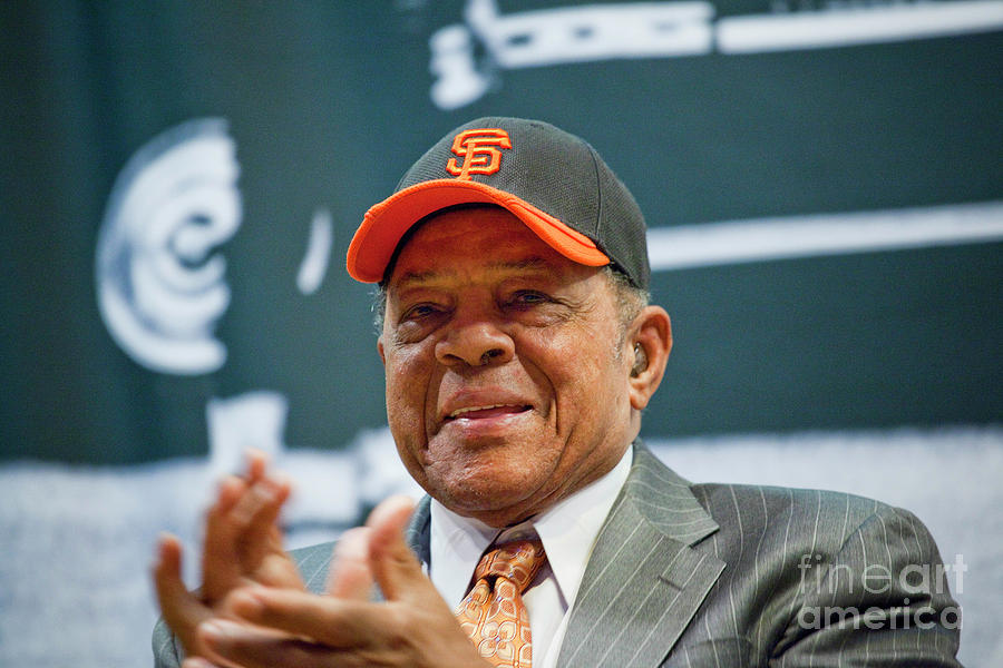 Willie Mays And The World Series Trophy Photograph by Michael Nagle Willie Mays And The World Series Trophy Photograph by Michael Nagle