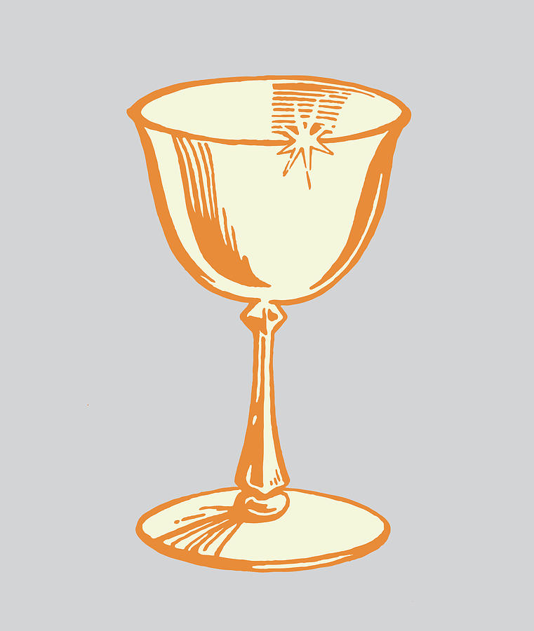 Vintage Drawing - Wine Glass #3 by CSA Images