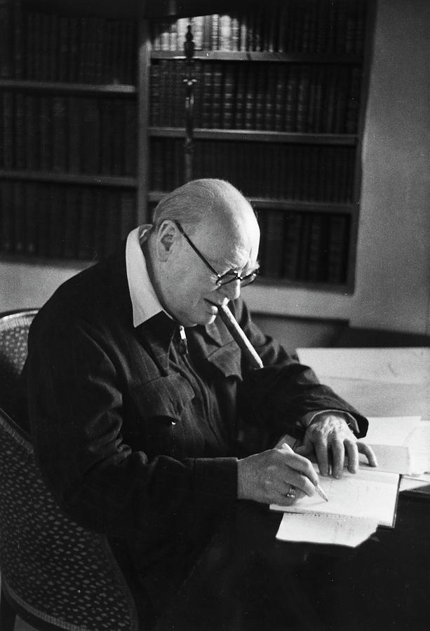 Black And White Photograph - Winston Churchill #3 by Alfred Eisenstaedt