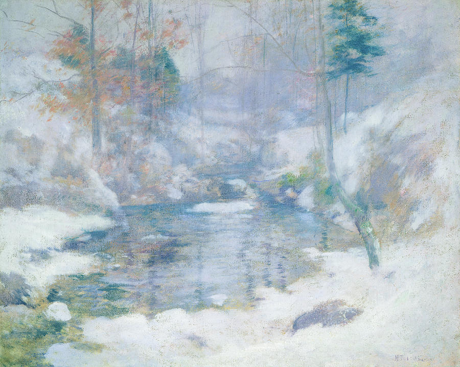 John Henry Twachtman Painting - Winter Harmony #3 by John Henry Twachtman