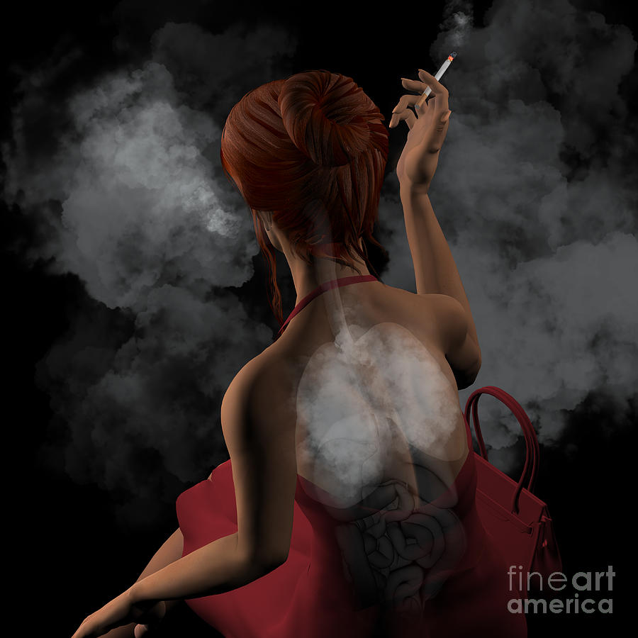 Woman Smoking Cigarettes #3 Photograph by Fernando Da Cunha/science Photo Library