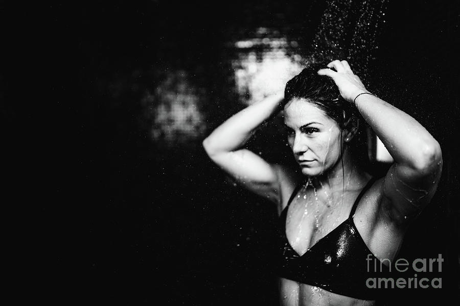 Woman Taking A Shower #3 Photograph by Microgen Images/science Photo Library