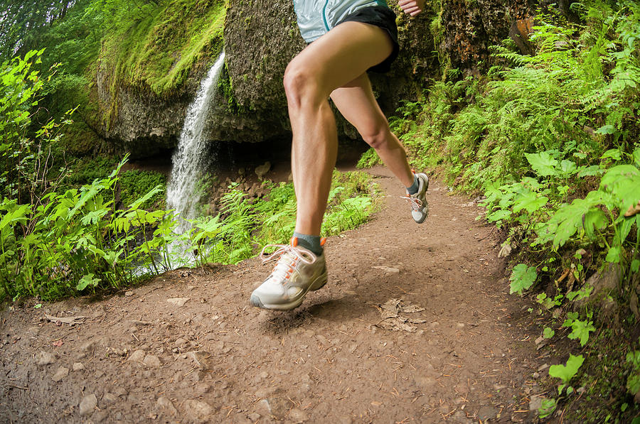 Woman Trail Running Photograph by Jeff Diener - Fine Art America