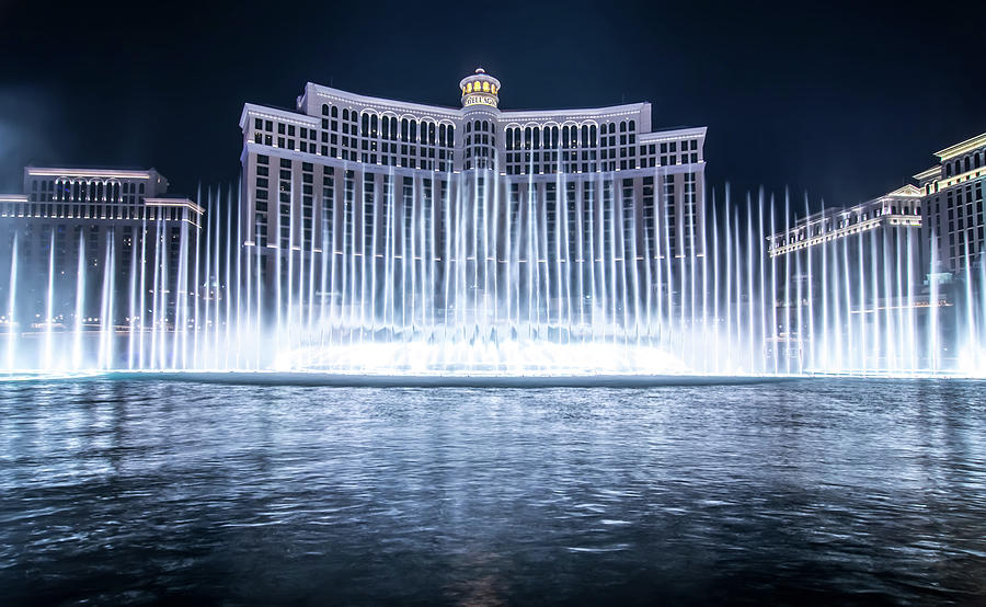 World Famous Fountain Water Show In Las Vegas Nevada #3 Photograph by Alex Grichenko