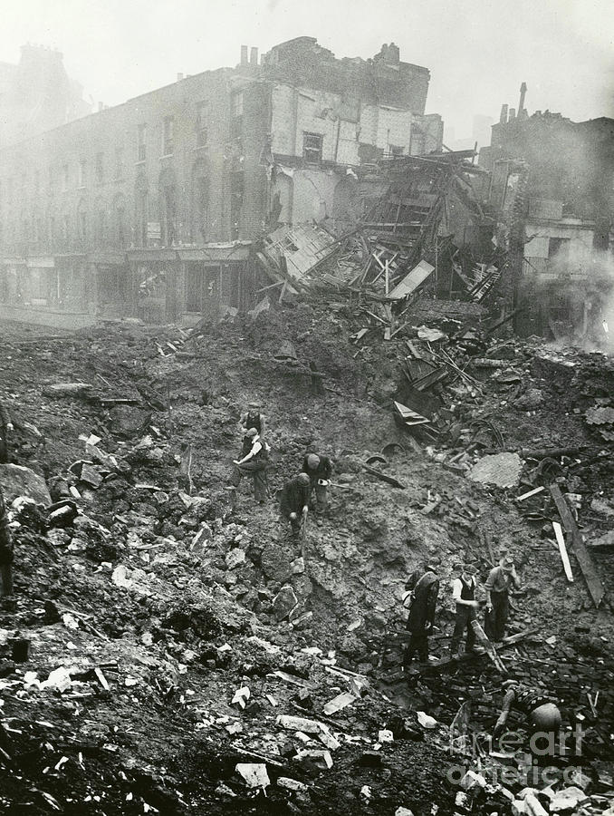 World War II Bomb Damage Photograph by National Archives And Records ...