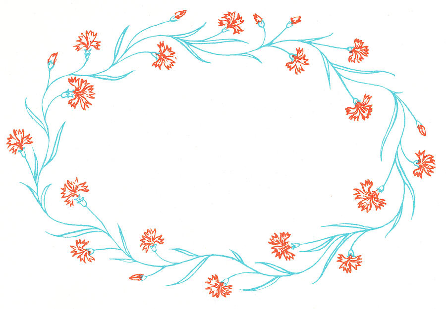 Spring Drawing - Wreath #3 by CSA Images