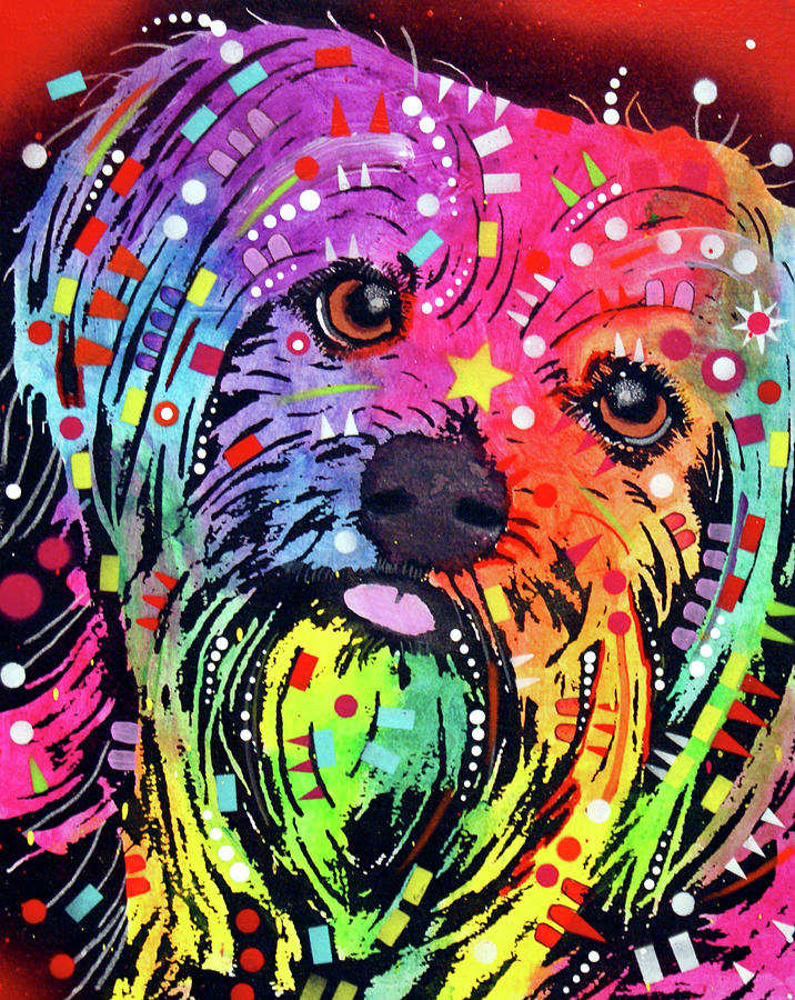Animal Mixed Media - Yorkie #3 by Dean Russo