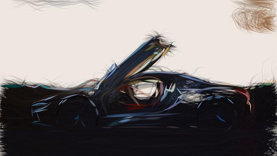 BMW i8 Drawing #31 Digital Art by CarsToon Concept