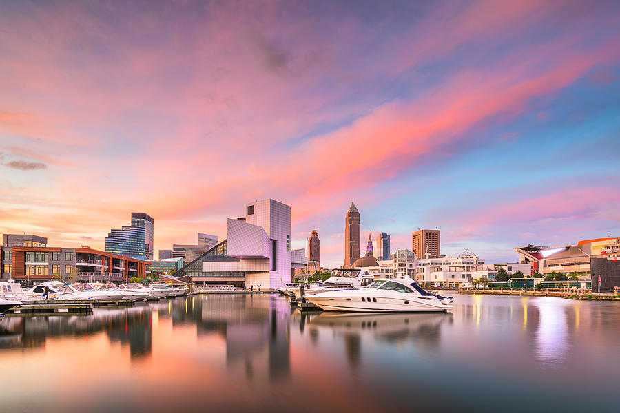 Cleveland, Ohio, Usa Downtown City Photograph by Sean Pavone - Fine Art ...