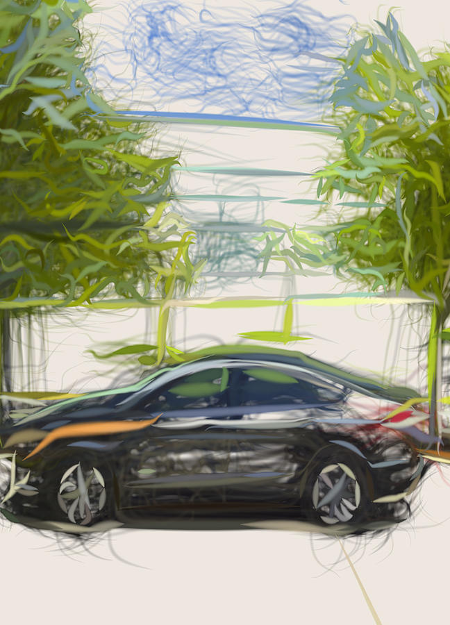 Ford Fusion Drawing Digital Art by CarsToon Concept | Fine Art America