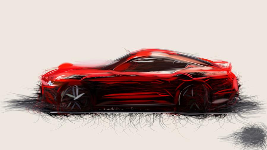Ford Mustang GT Draw #30 Digital Art by CarsToon Concept
