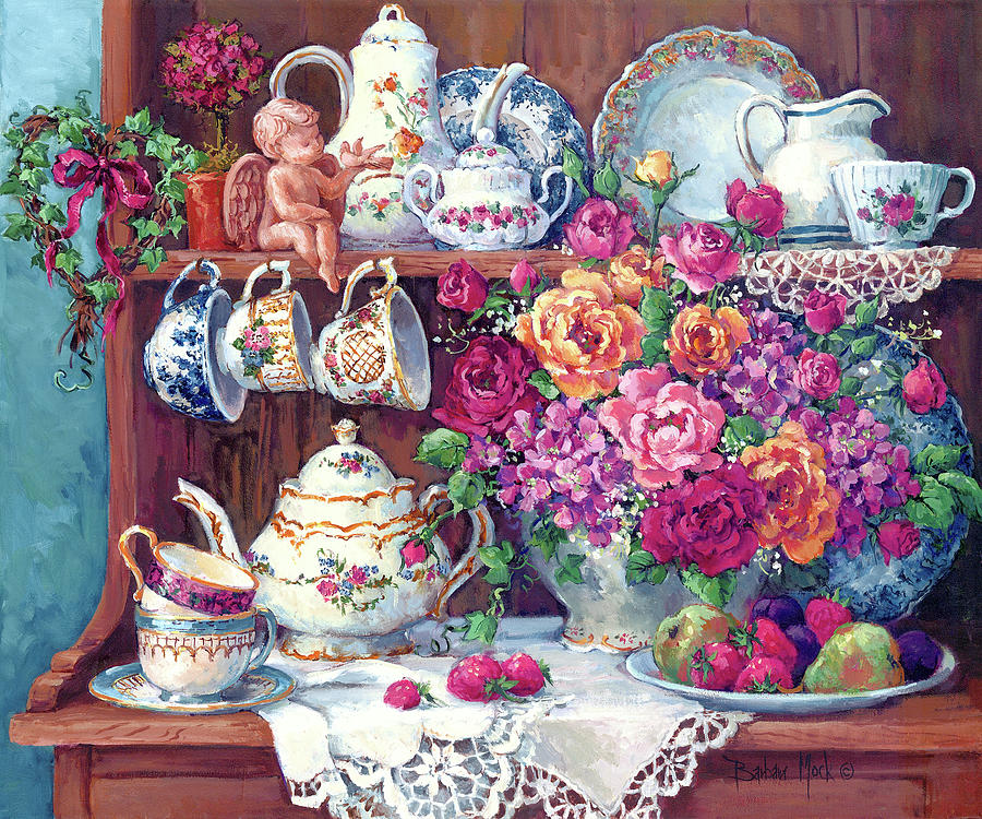 Tea Painting - 3007 A Touch Of Romance by Barbara Mock