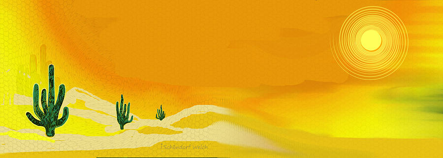 3026 A - Desert Summer Heat Digital Art by Irmgard Schoendorf Welch
