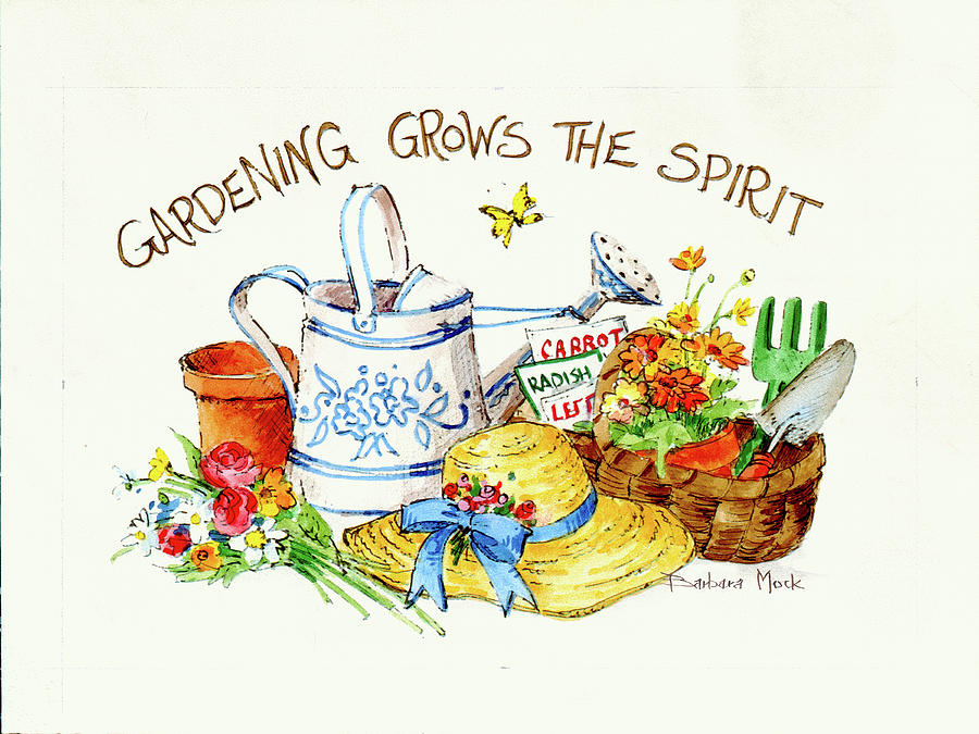 Lettuce Painting - 3062 Gardening Grows by Barbara Mock