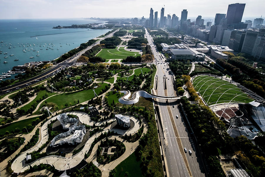 30th Floor view of Chicago parks Photograph by Sven Brogren